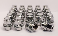 24 dadi per cerchi in lega M12 x 1,5, Mitsubishi Shogun L200 (cromo)