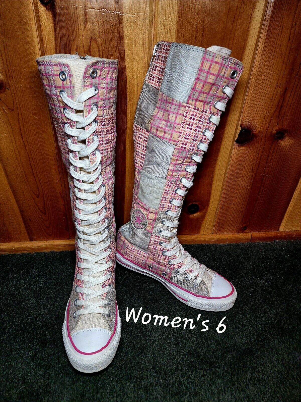 West Blvd | Shoes | Purple Knee High Canvas Sneaker Boots | Poshmark