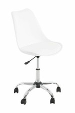 SEDIA STUDIO/ POLTRONCINA /UFFICIO / CONFORT /GIREVOLE TULIP BIANCA