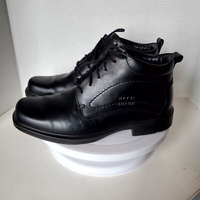 Ecco Men's Black Goretex Leather Booties Size 41
