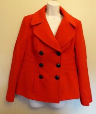 Precis Uk10 Eu38 Us6 Bright Red Long-sleeved Jacket With 70% Wool/10% Cashmere