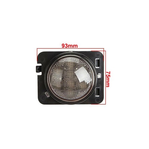 Pair LED Fender Side Marker Turn Signal Light Fit for 2007-2018 Jeep Wrangler JK - Foto 5 di 12