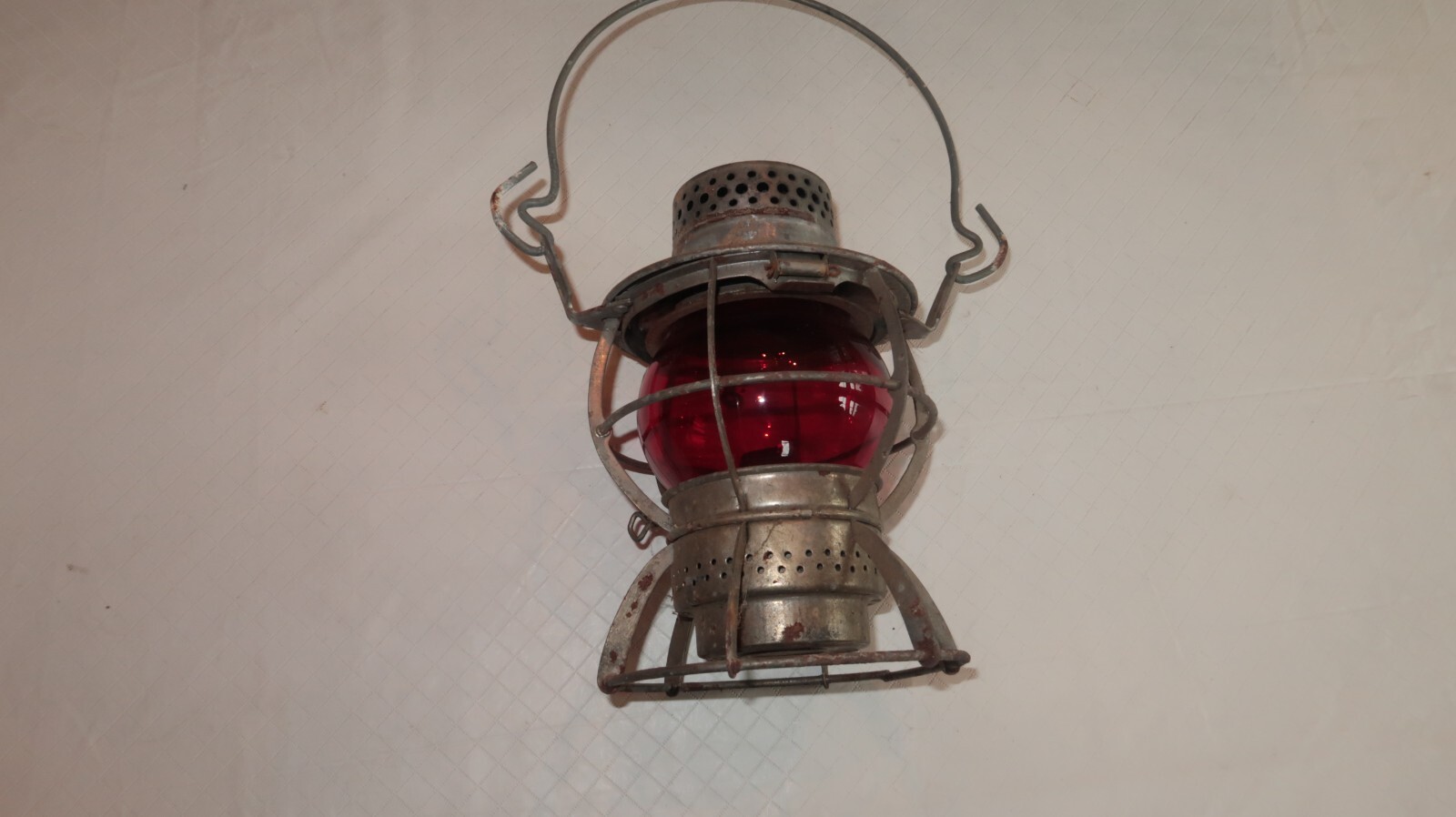 Railroad Lantern Vintage Antique Train Oil Lamp Dressel NJ Arlington
