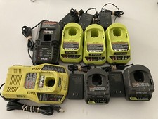 RYOBI Battery Chargers. Lot Of 7. Used. Tested And Works.