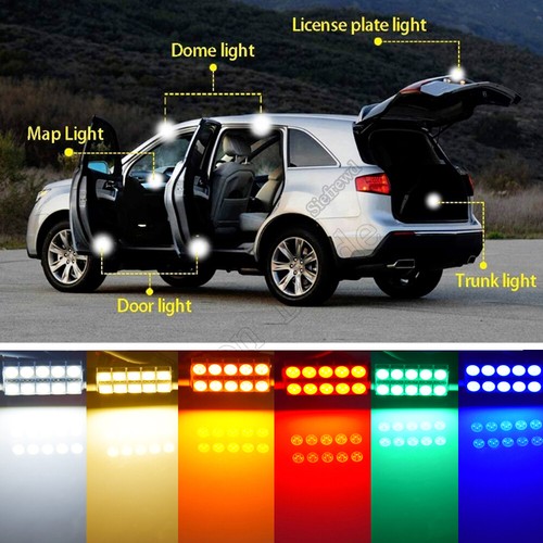 2 x 44mm Rigid Loop LED Interior Map Dome Trunk Lights 561 562 567 Festoon Bulbs - Picture 5 of 11