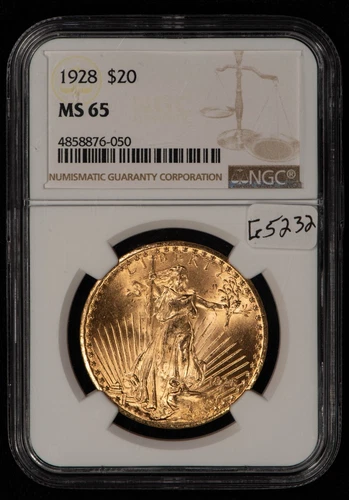 1928 G$20 Saint-Gaudens Gold Double Eagle - NGC MS 65 - SKU-G5232