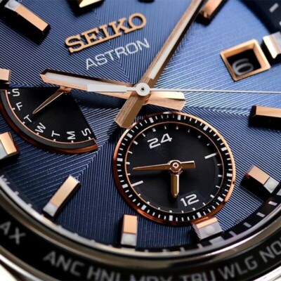 SEIKO SBXY053 ASTRON NEXTER Titanium Radio Solar Watch Navy Dial