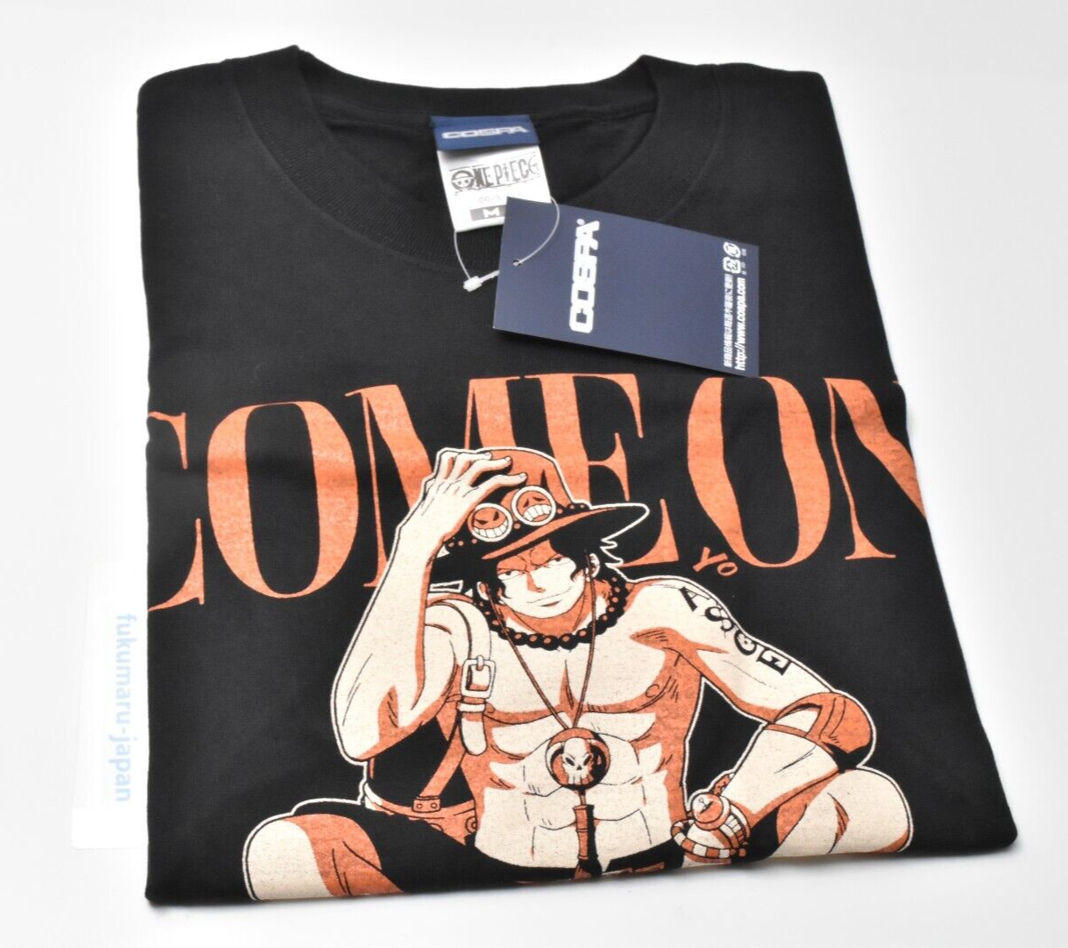 ONE PIECE Portgas D. Ace T-shirt COME ON Ver. M Size BLACK 2020 | eBay