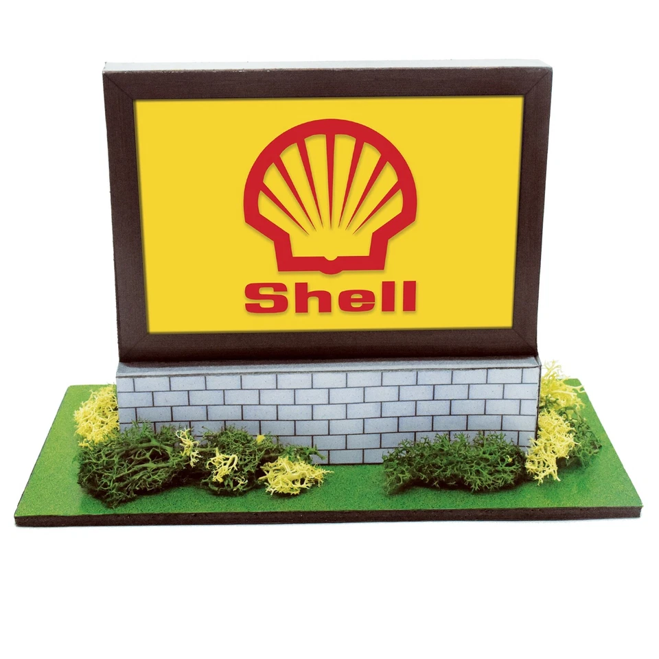 Modelos de carreras reales — Cartelera en carretera "SHELL" escala 1/32 slot car building Foto 4 de 4
