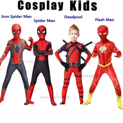 Disfraz Spiderman Traje De Flash Para Bebe Adult Kids Deadpool