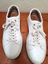 Good Man Brand Edge Sneaker Mens 9 White Leather Low Top Shoes Made Is Italy