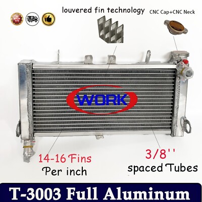 Aluminum Radiator For Honda CBR600 F2 (PC25) 1991-1994 Motorcycle - Front Mount, Alloy Construction
