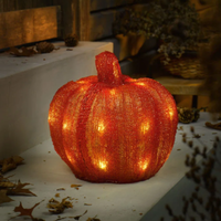 Led Deko Figur 19Cm Acryl KüRbis Herbstdeko Timer Batteriebetrieb Livarno Home