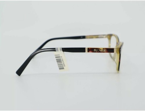 Womens Flower 6003 MAGGIE Tortoise Full Rim Rectangle Eyeglasses 50-19-140 - Picture 7 of 8