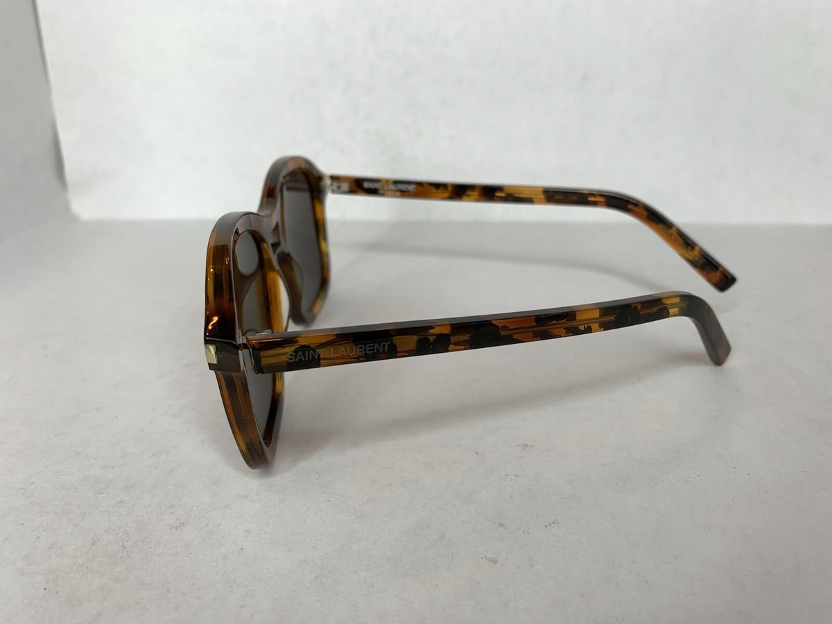SAINT LAURENT 55MM Sunglasses Square Sunglasses Havana  display picture 3