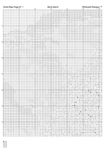 SKULL ISLAND cross stitch pattern (punto cruz) (lo - Picture 4 of 5