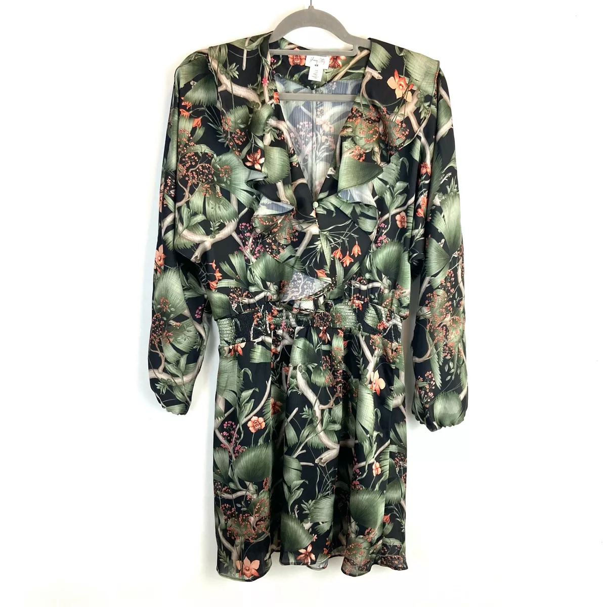 Johanna Ortiz X H M Medium Floral Flounce Ruffle Front Dress