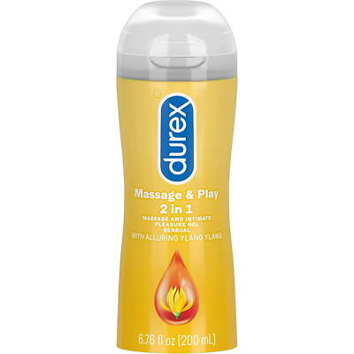 Durex Sensual Massage Lubricant Gel with Ylang Ylang Extract 6.7oz 2 Pack