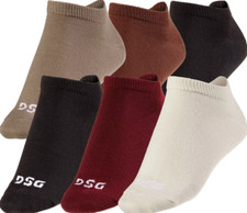 DSG Women's Low Cut Liner Comfort Socks Multicolor 6 Pack Size M 5-10 