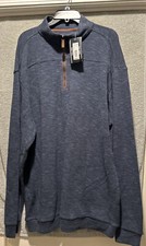 NWT Men  s Roundtree  York XL Dk Navy-98 1/4 Zip Mock Turtleneck- Ret 79.50