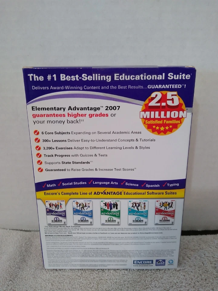 ENCORE 2007 Elementary Advantage Windows 10 CD SET - 16 SUBJECTS - Image 2 of 3