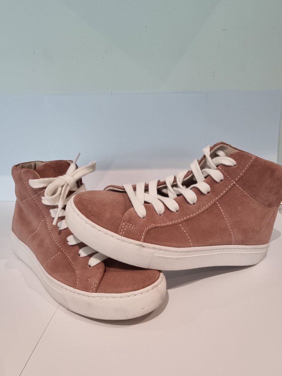 Edie Suede High Top Trainers French Connection UK