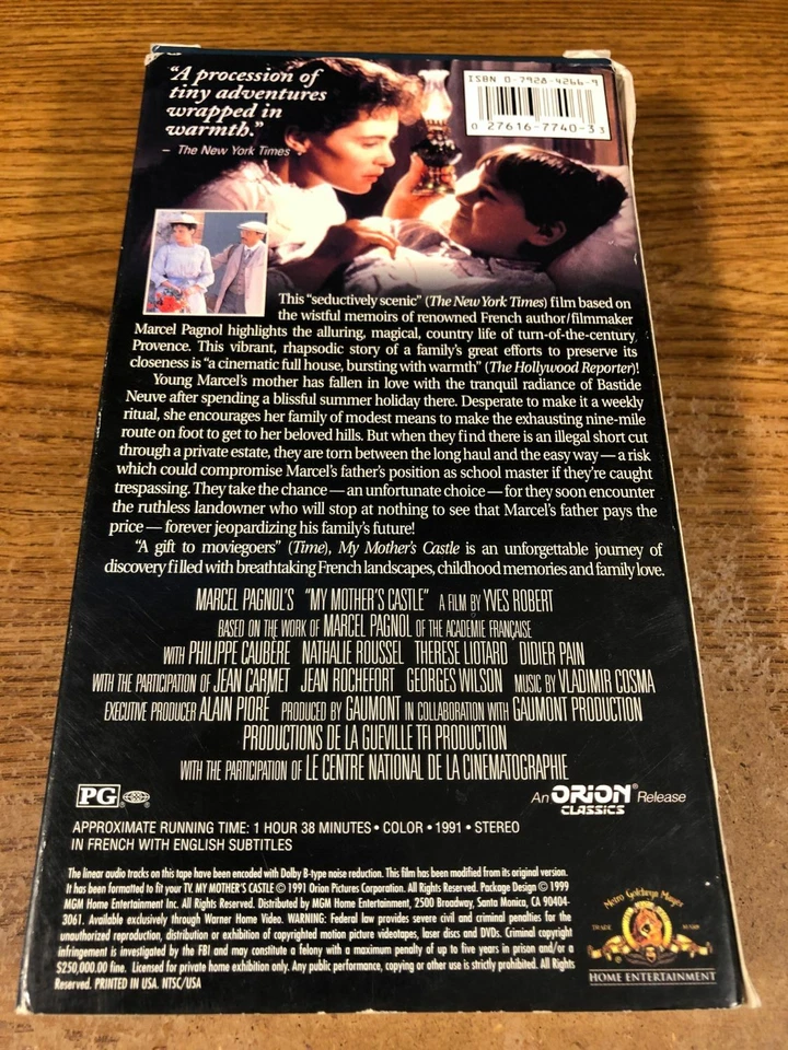 My Mother's Castle VHS Used VCR Video Tape Movie Nathalie Roussel - Image 2 of 4