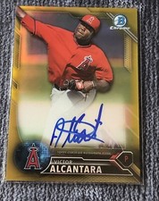 2016 Bowman Chrome Prospects Gold Refractor /50 Victor Alcantara #BCAP-VA Auto