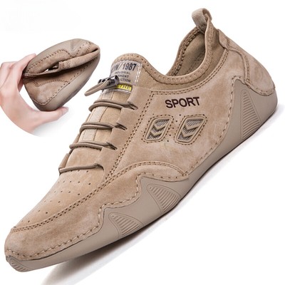 Men's Casual Shoes Outdoor Sneakers Soft Loafers Slip on Flat Driving Shoes