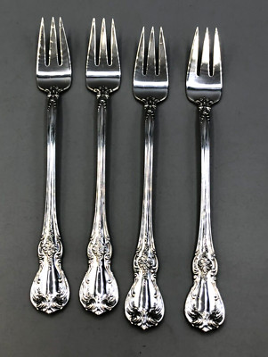 No4【ソリッドシルバー】 フィドルスプーン Old Master by Towle Sterling Silver set of 4 Seafood Cocktail