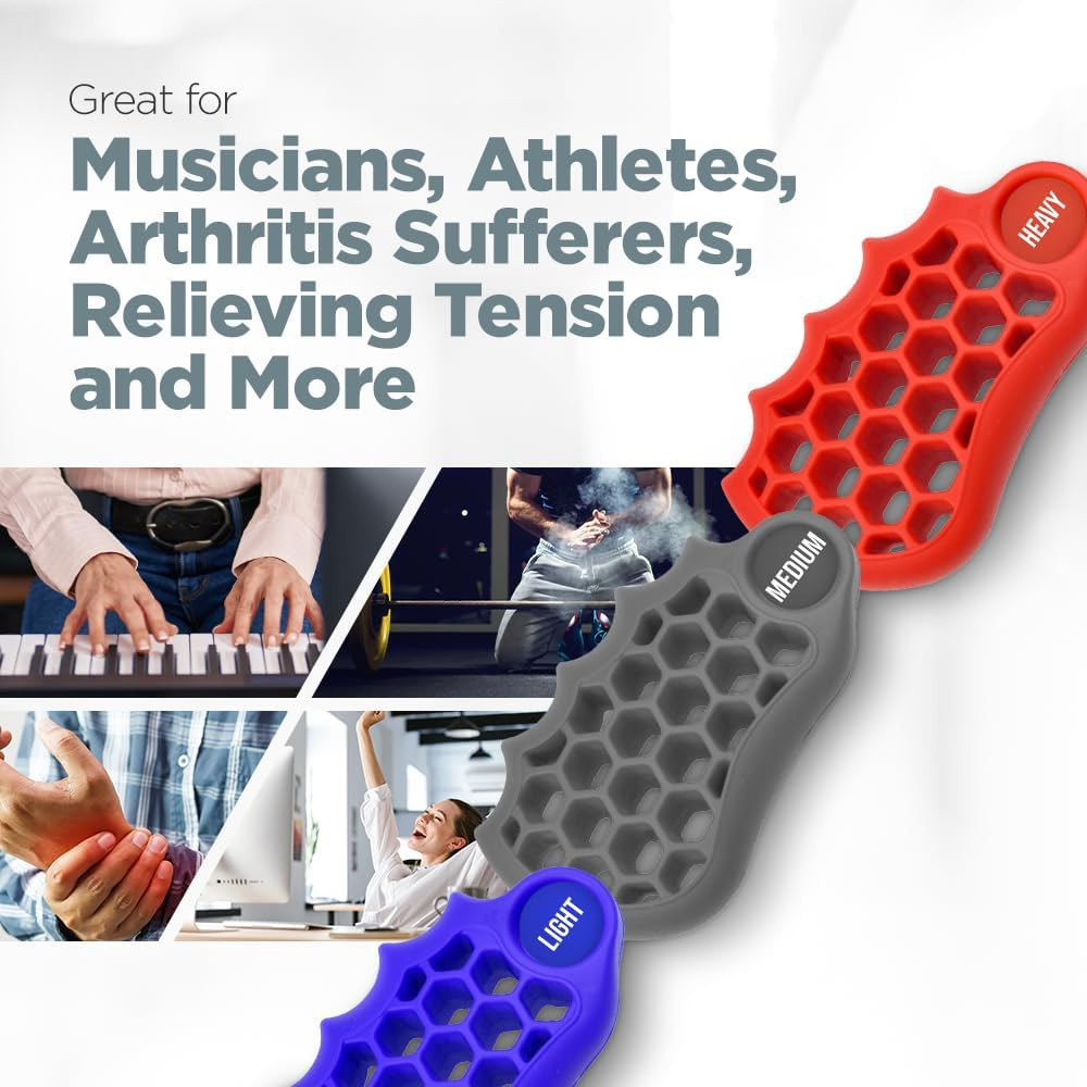 Hand Strengthener Ball Set – 3-4 Pack, 4 Resistance Levels for Therapy & Rehab