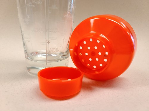 Per Alimenti Glass Cocktail Shaker Mixer w/Recipes & Lid 1966 Vintage 8.5" Italy - Picture 8 of 10