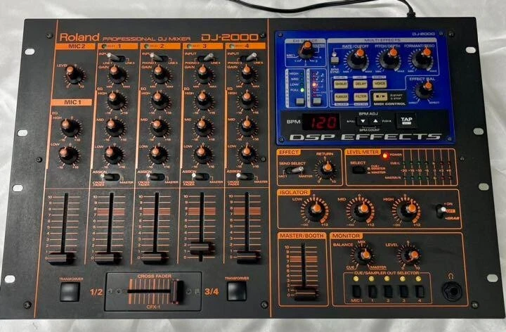 Roland DJ-2000 Professional DJ Mixer 4 channel Mixing Used From Japan Free Ship