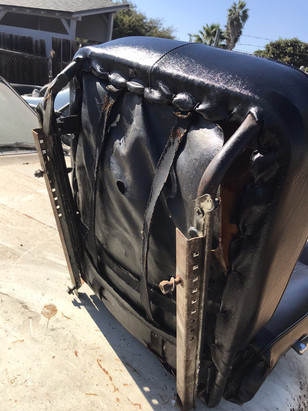 Original Clean MG Midget High Headrest Seat W Rails Sprite Austin ...