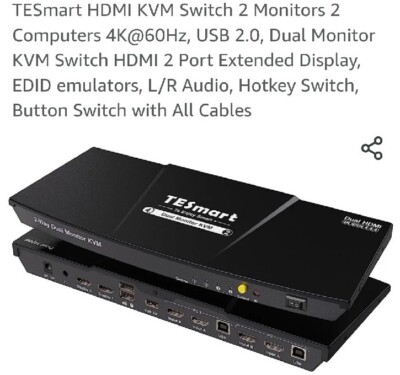 TESsmart 4K 60Hz Ultra HD Audio Output KVM Switch