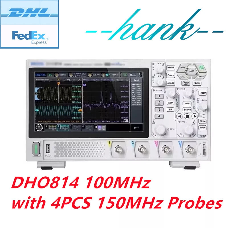 RIGOL DHO814 100MHz 4-Channel 12Bit Digital Oscilloscope with 4PCS 150MHz Probes - Image 2 of 4