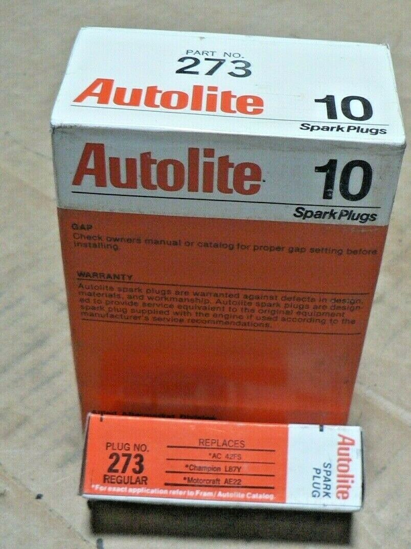 10 I PURCHASE AUTOLITE SPARK PLUGS 273