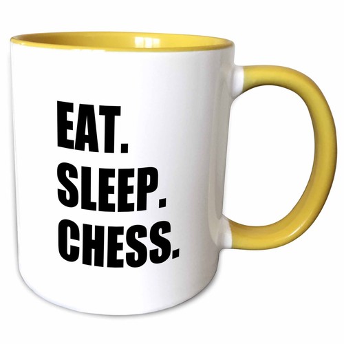 Tasse 3dRose Eat Sleep Chess - joueur passionné - jeu passion texte noir - Photo 12/14