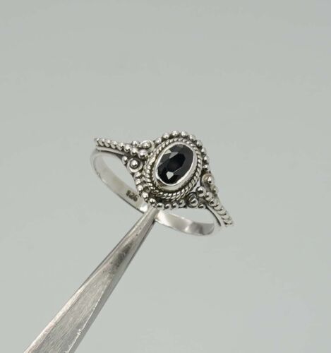 925 Solid Sterling Silver Cut Green Peridot,Red Garnet Oval Shape Ring Fw916 - Picture 3 of 38