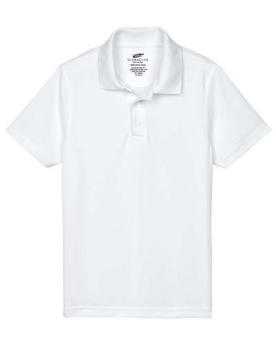 UltraClub 8210Y Youth Cool & Dry Mesh Piqu?Polo - Picture 2 of 9