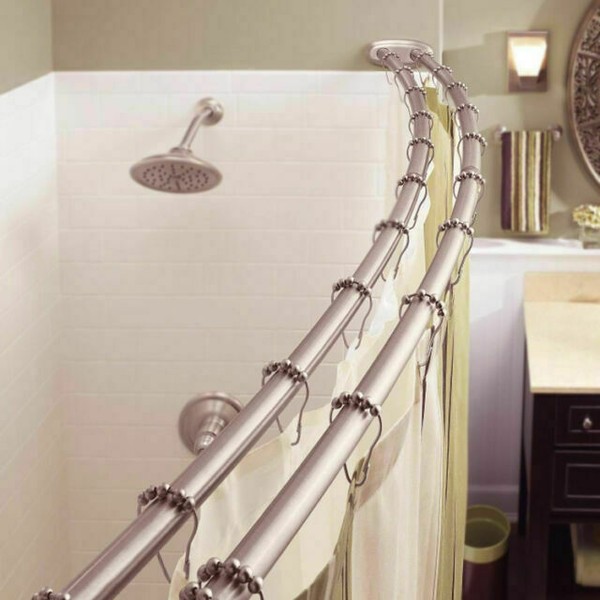 Bennington Adjustable Double Curved Shower Curtain Rod Satin Nickel for sale online eBay