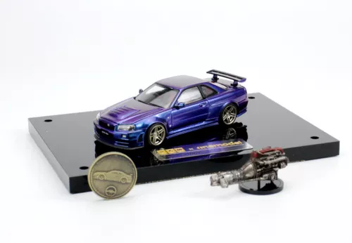 PGM 1/43 Alloy diecast car model Nissan GTR R34 full open magic purple - Picture 11 of 20