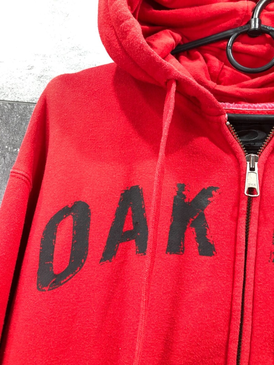 Vintage Men's Oakley Zip Up Hoodie Spellout Logo Size S | eBay