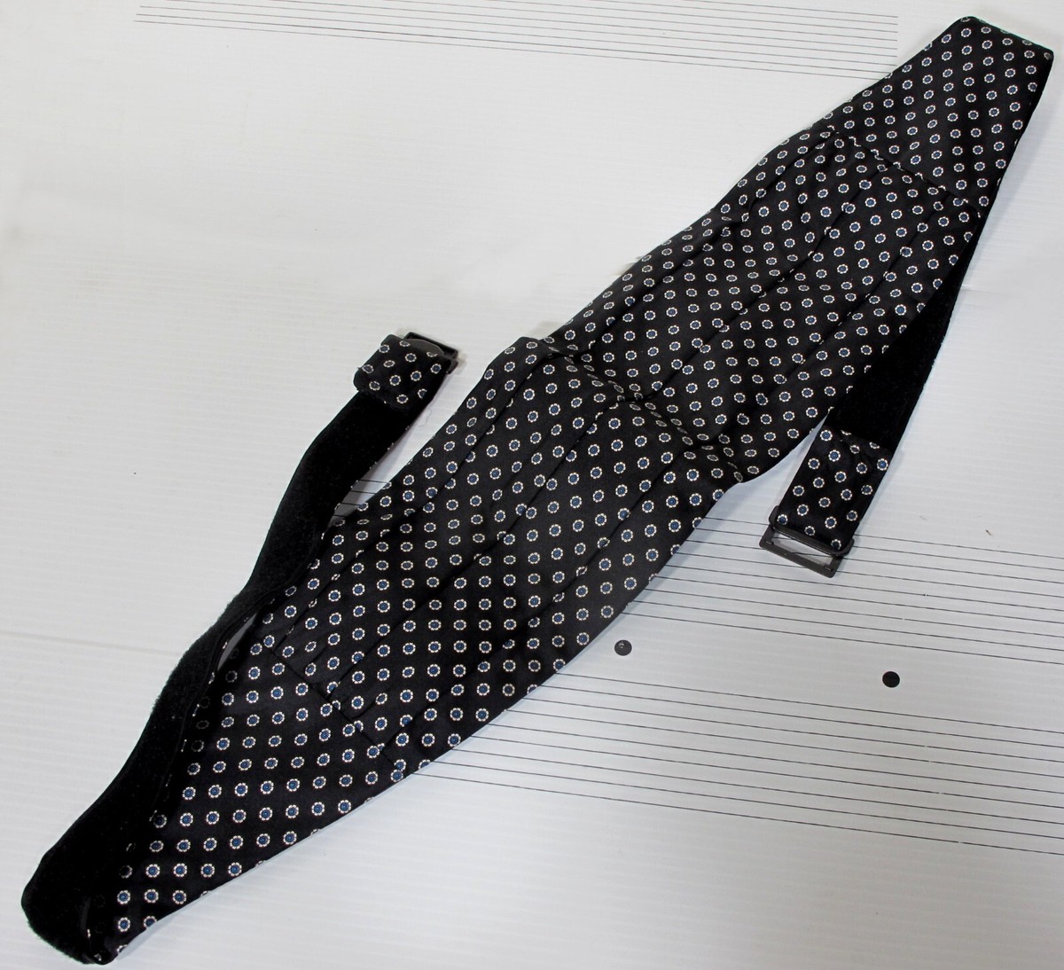 Vintage cummerbund red black polka dot Vintage 50s 60s Red and Black Silk Blend Abstract Polka Dot  main image 2