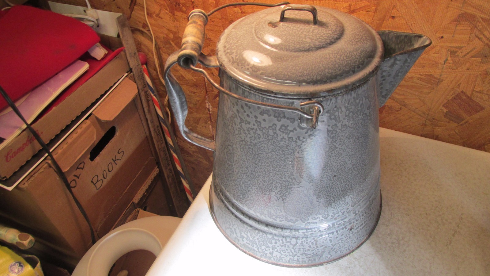 Antique Gray Graniteware Coffee Pot Boiler No. 2 eBay