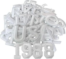 72Pcs 1.5 Inch Iron on Letter Patches, Numbers 0-9, Letters A-Z Embroidered A...