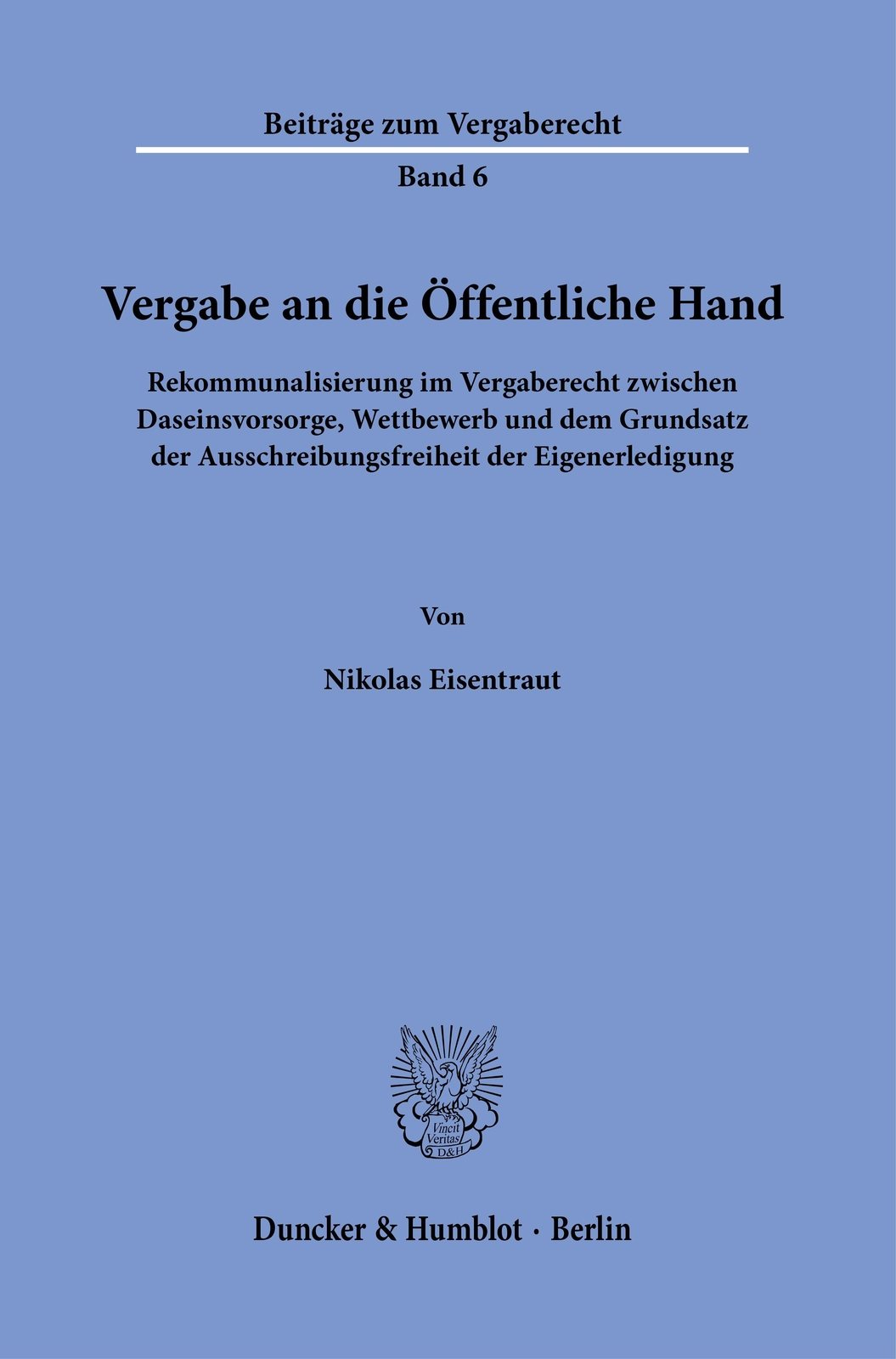 Thumbnail - Vergabe An Die Öffentliche Hand. | Eisentraut, Nikolas