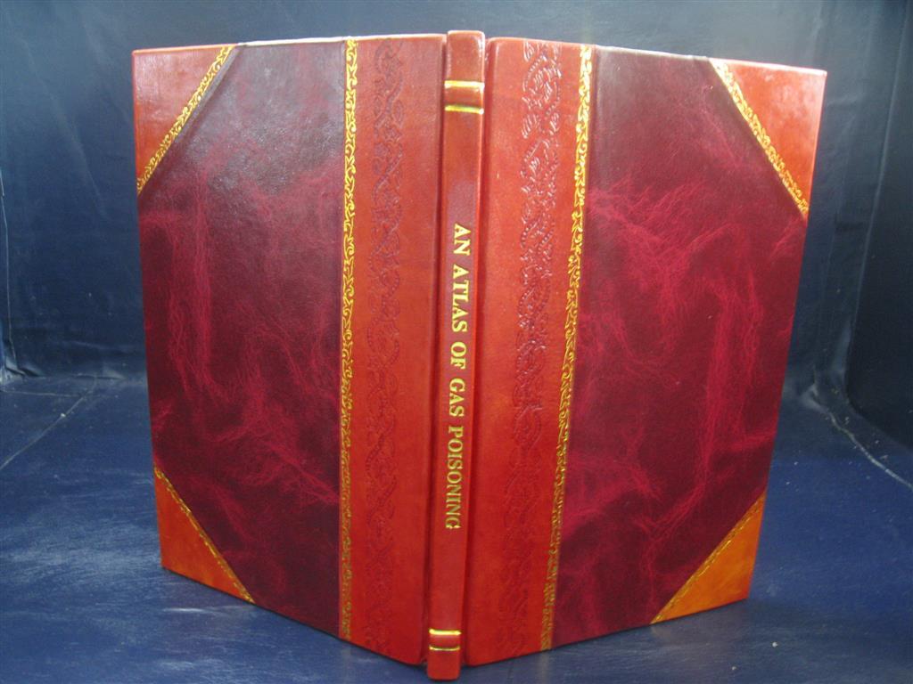 Vintage 1918 Leather-Bound Atlas of Gas Poisoning Medical Reference