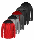 New Plain Mens Hoodie Fleece Pullover & Zip Jacket Sweatshirt Hooded Top XS-3XL