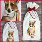 New Set 2 Corgi Kitchen Towels Pembroke Welsh Corgi with Heart Gift 30" x 30"